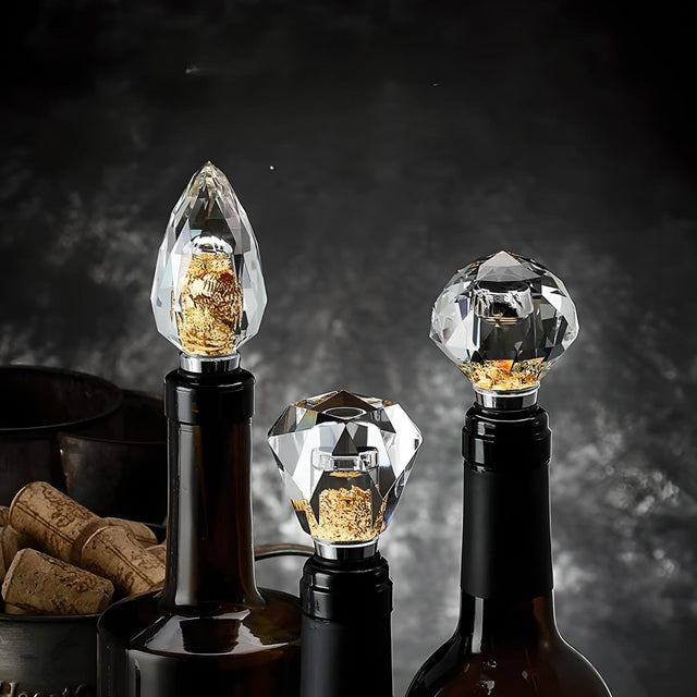 "Modern Glass Wine & Champagne Stopper" - Julia M LifeStyles