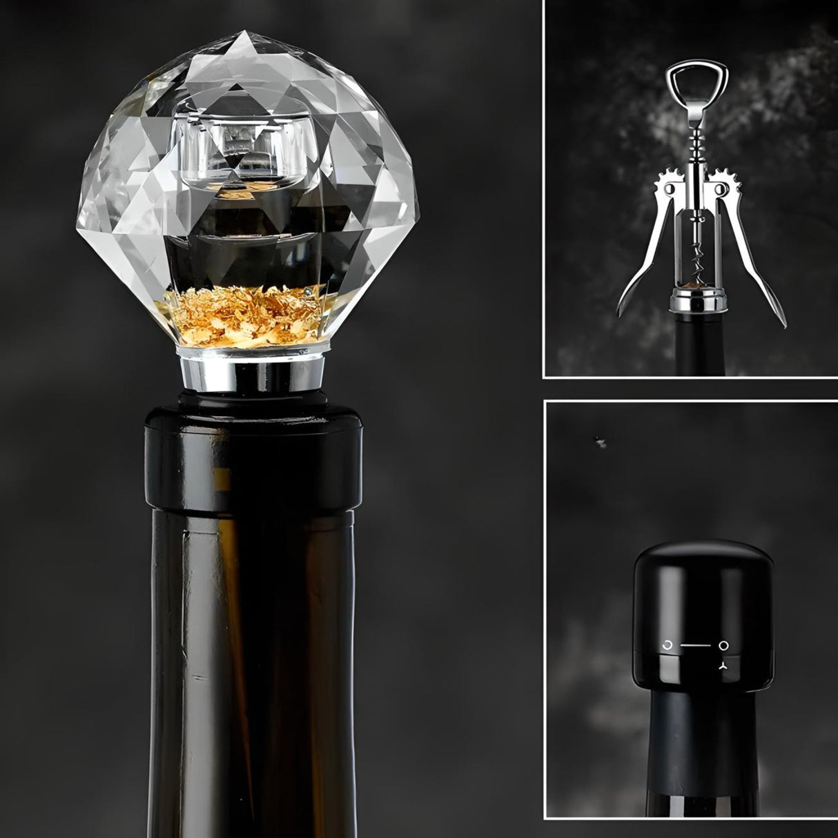 "Modern Glass Wine & Champagne Stopper" - Julia M LifeStyles