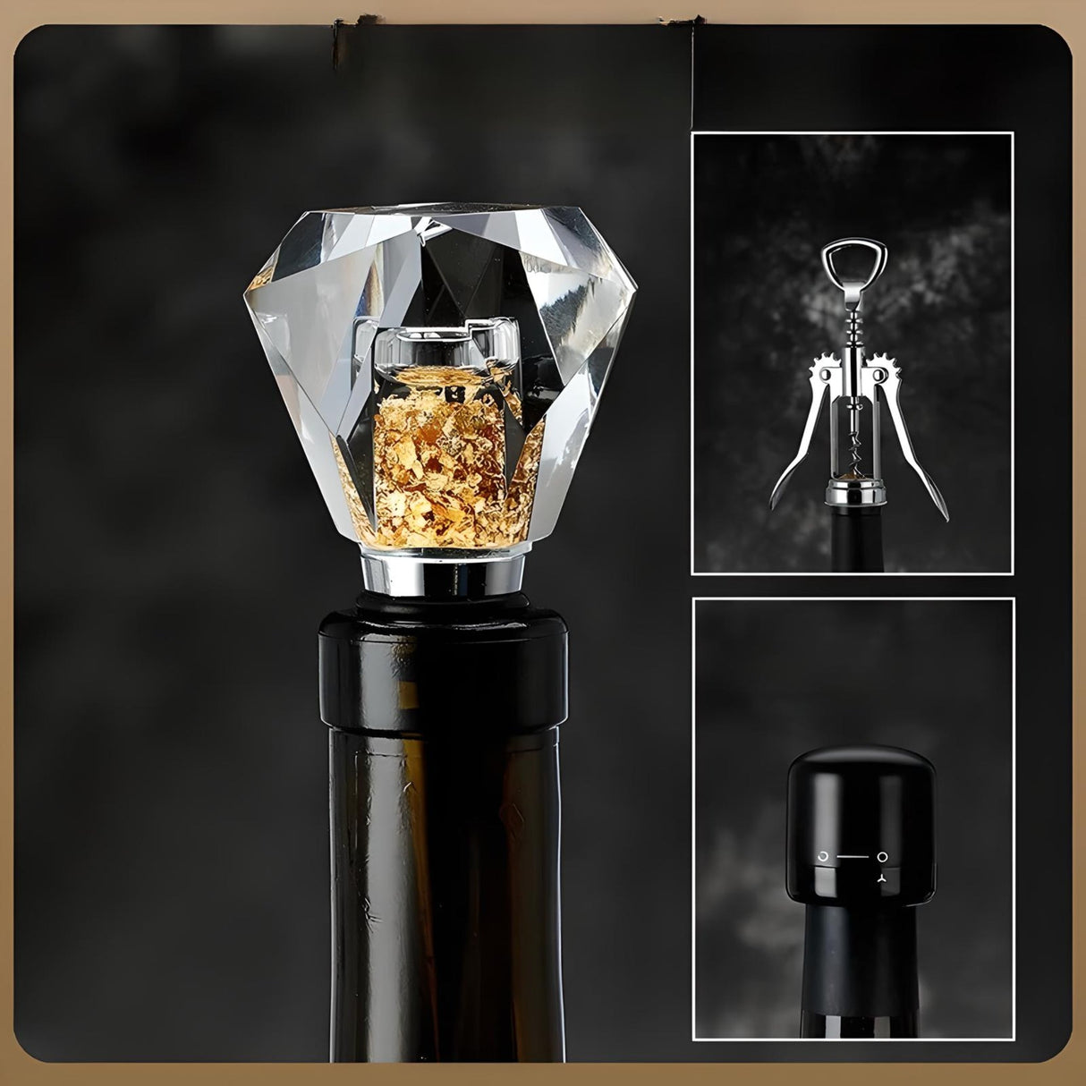 "Modern Glass Wine & Champagne Stopper" - Julia M LifeStyles