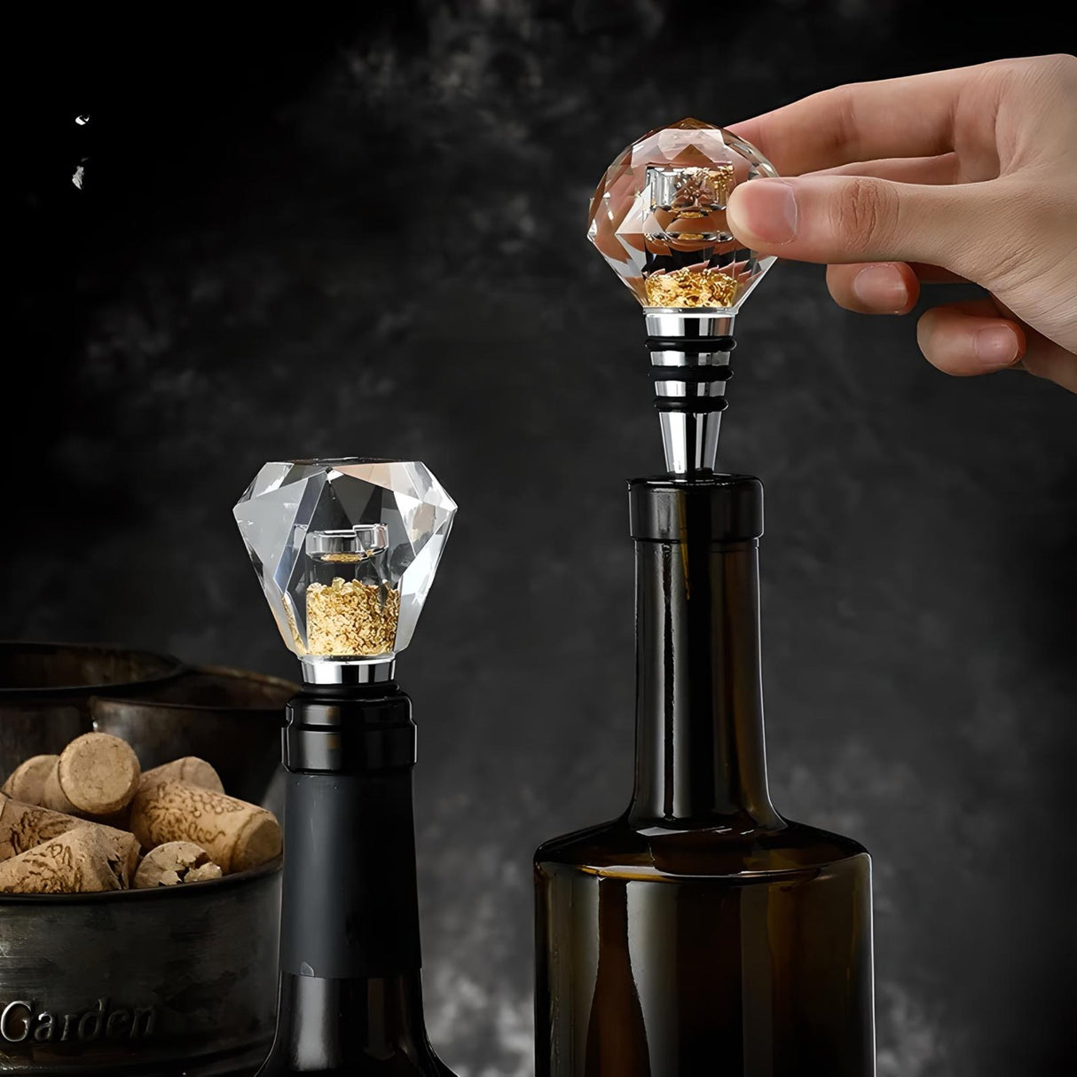 "Modern Glass Wine & Champagne Stopper" - Julia M LifeStyles