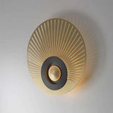 Modern Gold Oval LED Wall Sconce wall lighting fixtures Julia M Home & Kitchen   