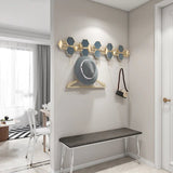 Modern Gold Wall Mount Coat Rack with 5 Hooks - Julia M LifeStyles