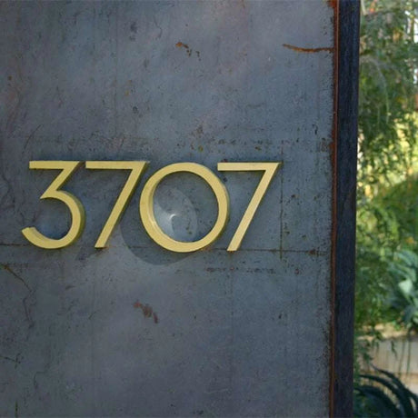 Modern Golden Door Numbers Address Signs Julia M Home & Kitchen   