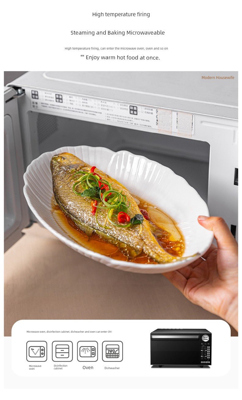 Modern Housewife Special Classy Oval Deep Plates Steamed Fish - Julia M LifeStyles