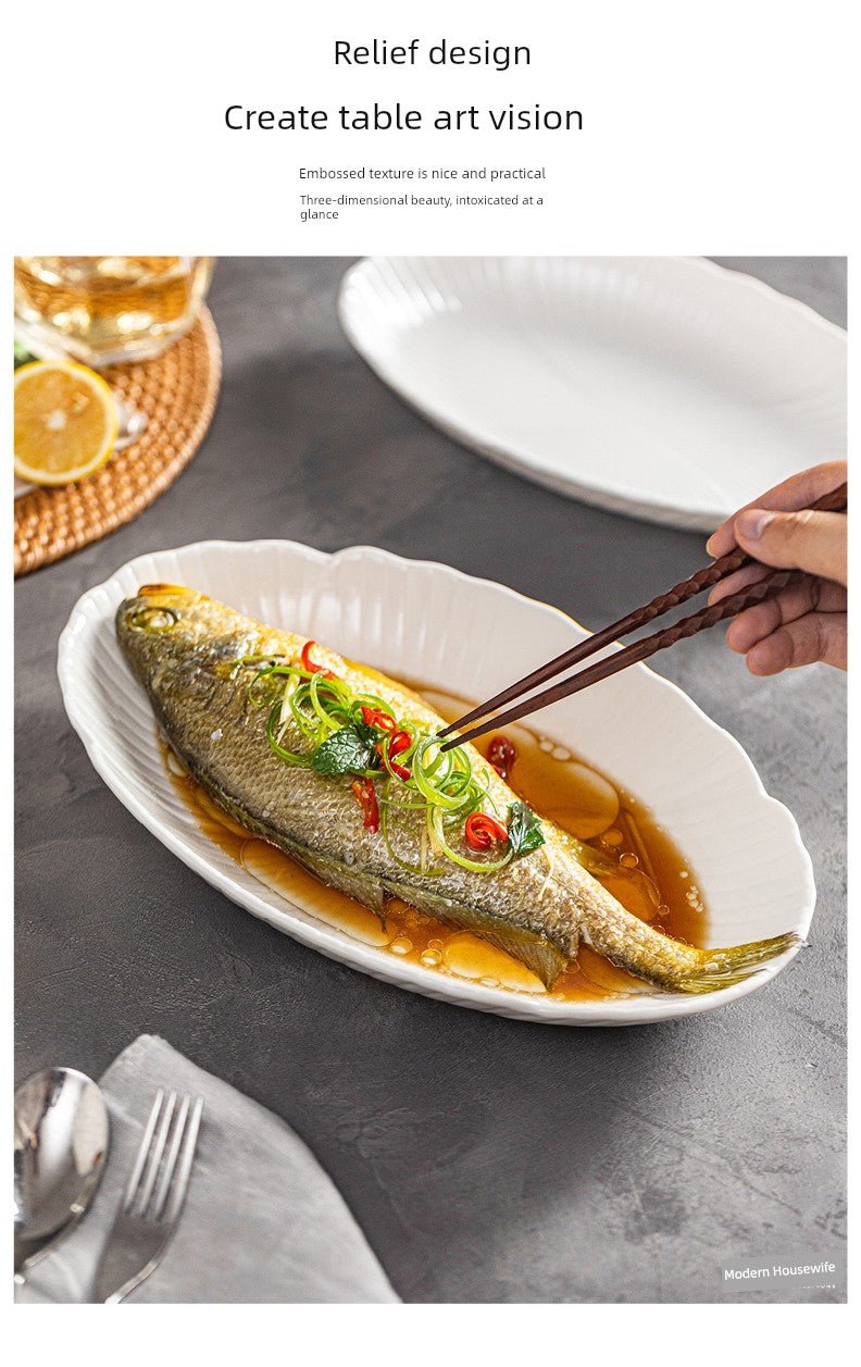 Modern Housewife Special Classy Oval Deep Plates Steamed Fish - Julia M LifeStyles