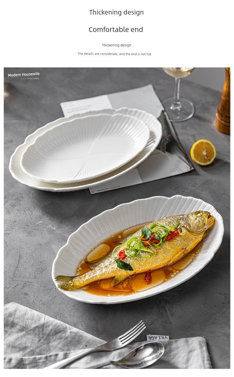 Modern Housewife Special Classy Oval Deep Plates Steamed Fish - Julia M LifeStyles