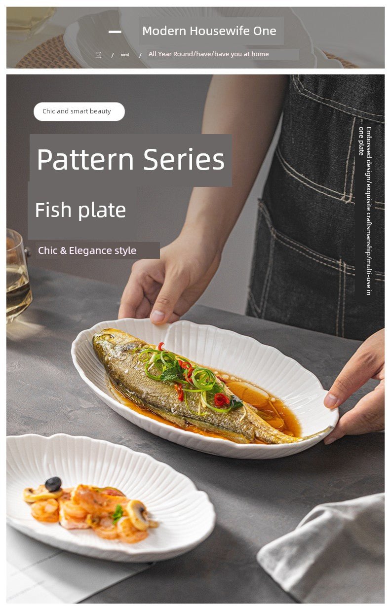 Modern Housewife Special Classy Oval Deep Plates Steamed Fish - Julia M LifeStyles