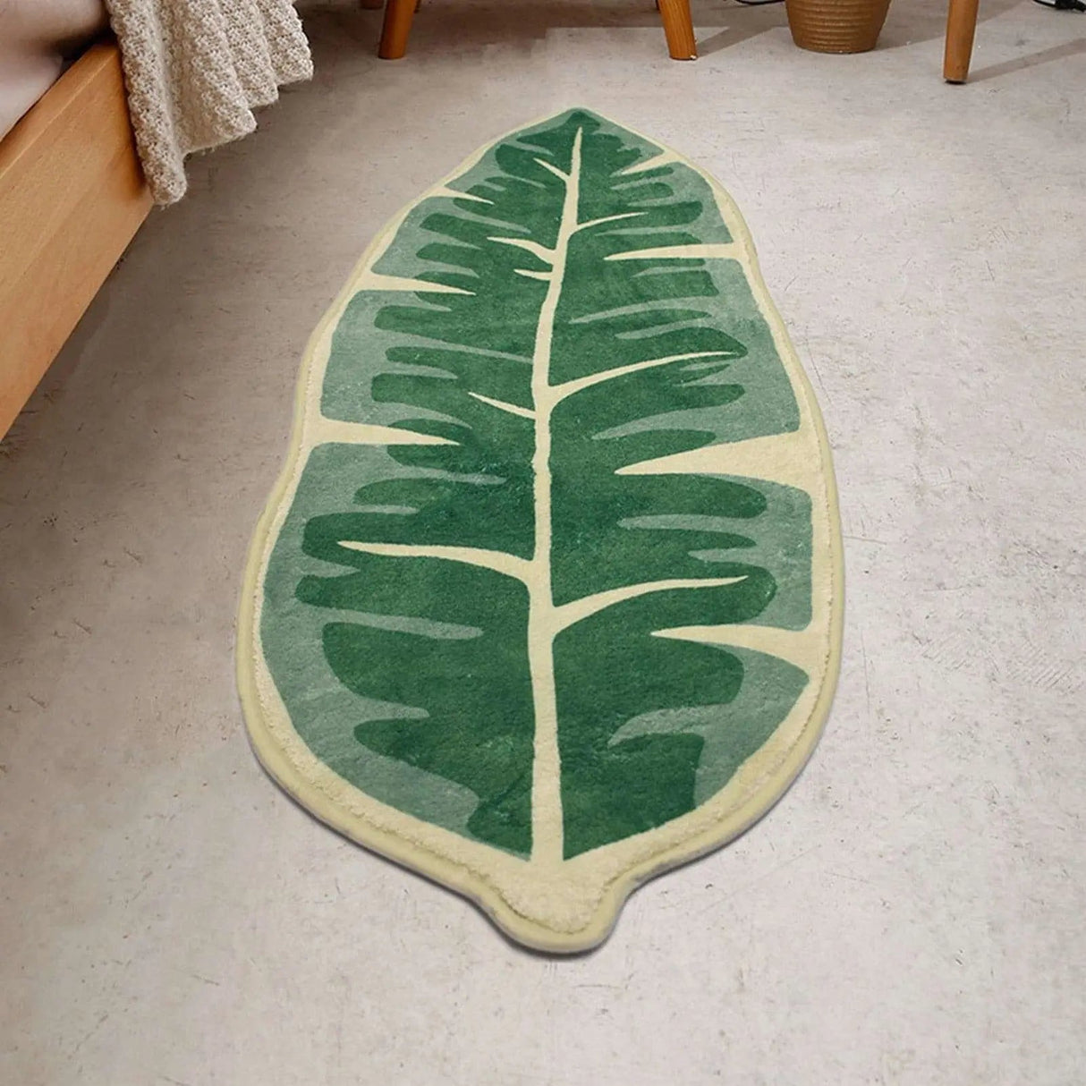 Modern Leaf Pattern Bathroom Toilet Waterproof Mat. - Julia M LifeStyles