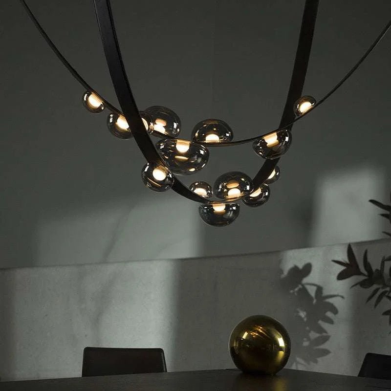 Modern Leather LED Pendant - Decor with Style & Efficiency - Julia M LifeStyles