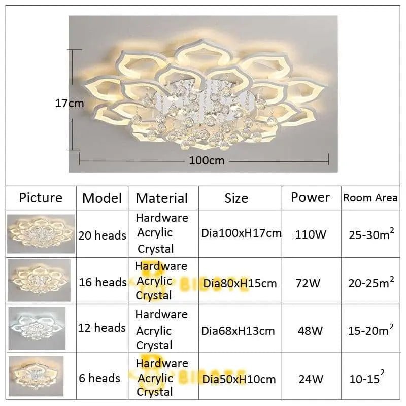 Modern LED Crystal Chandelier - Luxury and Energy - Efficiency - Julia M LifeStyles