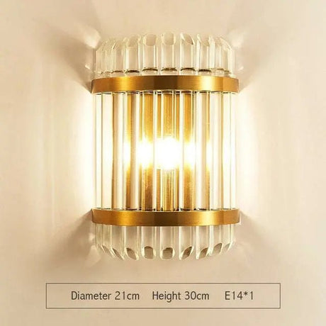 Modern Light Luxury Crystal Gold Wall Lamps - Julia M LifeStyles