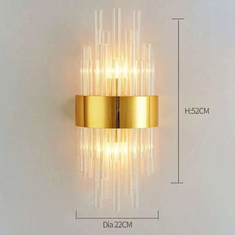 Modern Light Luxury Crystal Gold Wall Lamps - Julia M LifeStyles