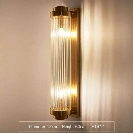 Modern Light Luxury Crystal Gold Wall Lamps - Julia M LifeStyles