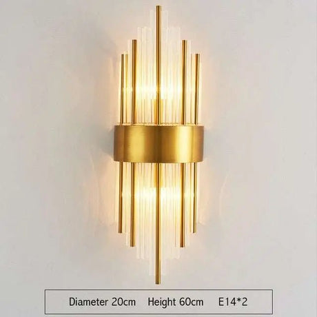 Modern Light Luxury Crystal Gold Wall Lamps - Julia M LifeStyles