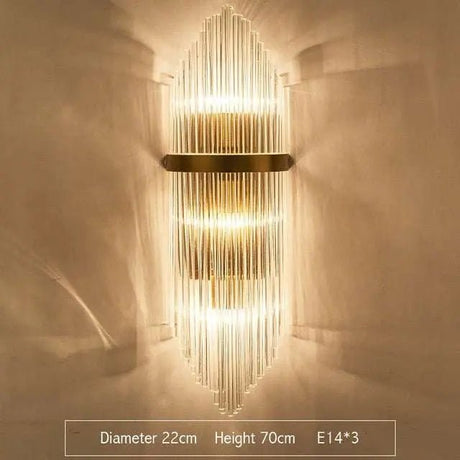 Modern Light Luxury Crystal Gold Wall Lamps - Julia M LifeStyles