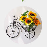 Modern Minimalist Bicycle Flower Basket Wall Decor - Julia M LifeStyles