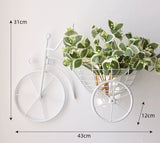 Modern Minimalist Bicycle Flower Basket Wall Decor - Julia M LifeStyles