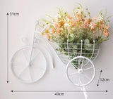 Modern Minimalist Bicycle Flower Basket Wall Decor - Julia M LifeStyles