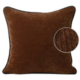 Modern Minimalist Brown Wool Blended Geometric Texture Living Room Sofa Cushion Cushion Model Room Backrest Square Pillow - Julia M LifeStyles