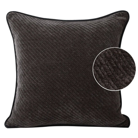 Modern Minimalist Brown Wool Blended Geometric Texture Living Room Sofa Cushion Cushion Model Room Backrest Square Pillow - Julia M LifeStyles