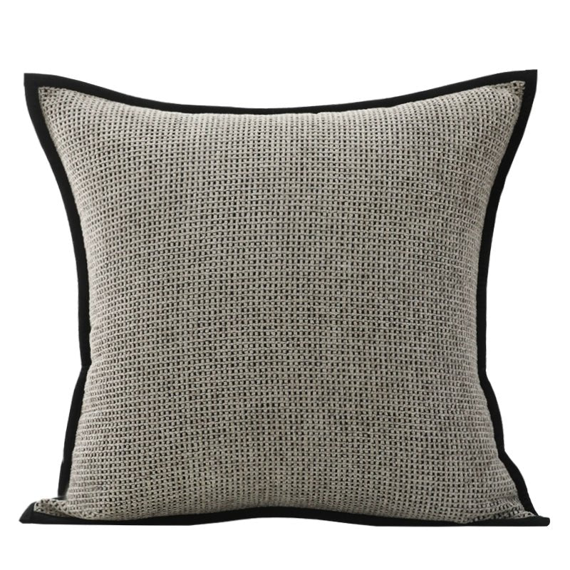 Modern Minimalist Brown Wool Blended Geometric Texture Living Room Sofa Cushion Cushion Model Room Backrest Square Pillow - Julia M LifeStyles