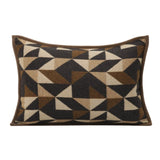 Modern Minimalist Brown Wool Blended Geometric Texture Living Room Sofa Cushion Cushion Model Room Backrest Square Pillow - Julia M LifeStyles