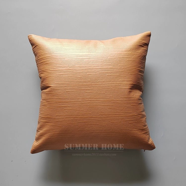 Modern Minimalist Designer Throw Pillow Cushion Cover Model Room Cream Style Brown Pillow Classy Texture Cushion - Julia M LifeStyles