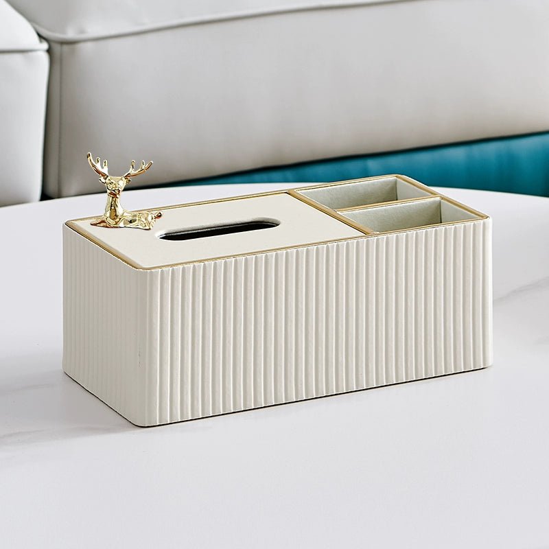 Elegant Multi-Functional Leather Tissue Box for Stylish Living Spaces - Julia M LifeStyles