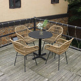 "Modern Rattan Dining Armchair - Nordic Design" - Julia M LifeStyles