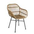 "Modern Rattan Dining Armchair - Nordic Design" - Julia M LifeStyles