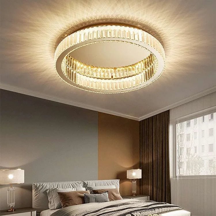 Modern Simple Crystal Circle Lamp Ceiling Chandelier - Julia M LifeStyles