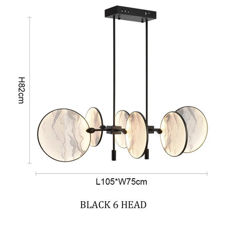 Modern Vintage LED Pendant Light – Iron and Marble Chandelier - Julia M LifeStyles