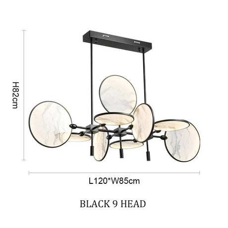 Modern Vintage LED Pendant Light – Iron and Marble Chandelier - Julia M LifeStyles