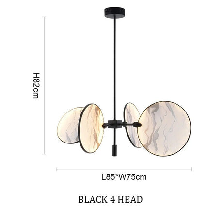 Modern Vintage LED Pendant Light – Iron and Marble Chandelier - Julia M LifeStyles