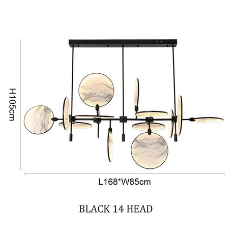 Modern Vintage LED Pendant Light – Iron and Marble Chandelier - Julia M LifeStyles