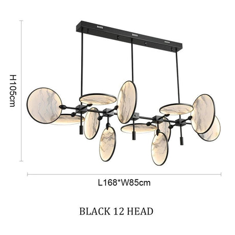 Modern Vintage LED Pendant Light – Iron and Marble Chandelier - Julia M LifeStyles