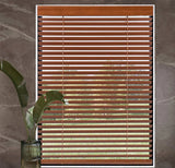 Motorized electric faux wood blinds shutter wooden curtain blinds shades window - Julia M LifeStyles