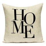 Motto Letters Printed Home Decor Cushion Covers Polyester Black White Pillow Cover Sofa Bed Car Decorative Pillow Case - Julia M LifeStyles