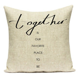 Motto Letters Printed Home Decor Cushion Covers Polyester Black White Pillow Cover Sofa Bed Car Decorative Pillow Case - Julia M LifeStyles