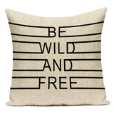 Motto Letters Printed Home Decor Cushion Covers Polyester Black White Pillow Cover Sofa Bed Car Decorative Pillow Case - Julia M LifeStyles