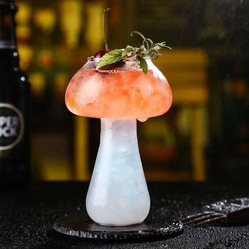 Mushroom Cocktail Glass Cup with Straw - Julia M LifeStyles