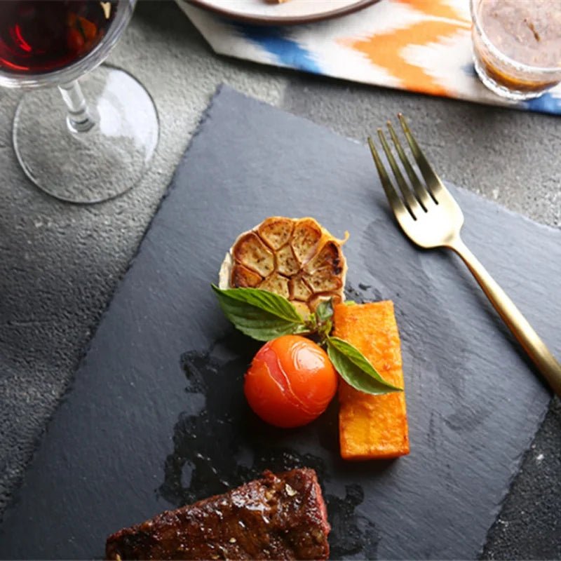 Natural Slate Western Square Steak Plates - Julia M LifeStyles