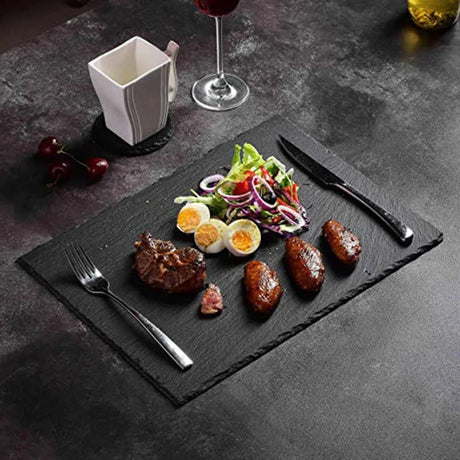 Natural Slate Western Square Steak Plates - Julia M LifeStyles