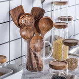 Natural Teak Wood Kitchen Utensil Set - Julia M LifeStyles