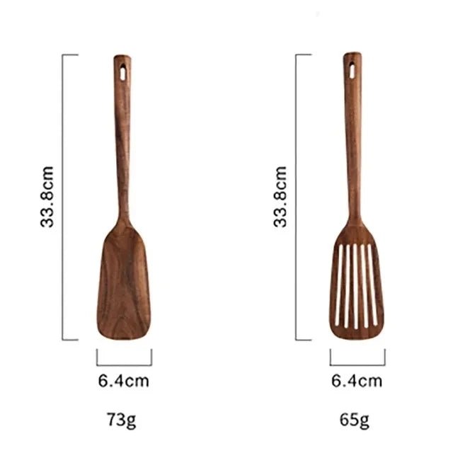 Natural Teak Wood Kitchen Utensil Set - Julia M LifeStyles