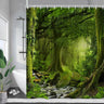 Nature Forest Landscape Shower Curtain - Eco - Friendly Rainforest Decor - Julia M LifeStyles