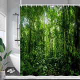 Nature Forest Landscape Shower Curtain - Eco - Friendly Rainforest Decor - Julia M LifeStyles