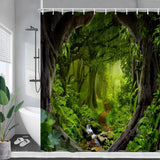 Nature Forest Landscape Shower Curtain - Eco - Friendly Rainforest Decor - Julia M LifeStyles