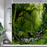 Nature Forest Landscape Shower Curtain - Eco - Friendly Rainforest Decor - Julia M LifeStyles