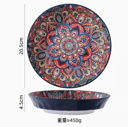 New Bohemian Style Ceramic Household Dishes with Handles - Julia M LifeStyles